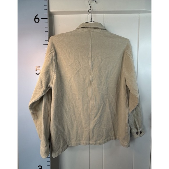 Hart Schaffner Marx Corduroy Beige Button-down Grandpa Shacket Mens XL - Picture 2 of 7